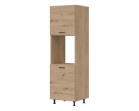 Tall kitchen unit PATI 60 cm, left or right, cremona torro oak with artisan oak fronts Tall kitchen unit PATI 60 cm, left or right, cremona torro oak with artisan oak fronts