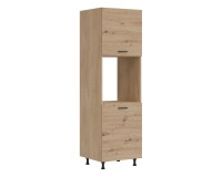 Tall kitchen unit PATI 60 cm, left or right, cremona torro oak with artisan oak fronts Tall kitchen unit PATI 60 cm, left or right, cremona torro oak with artisan oak fronts