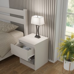 Bedside table MAJA S1 40 cm, cashmere