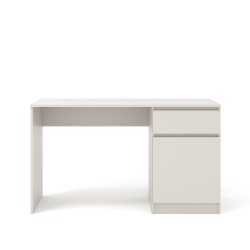 Desk MAJA 130 cm, drawer and door, cashmere