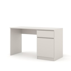 Desk MAJA 130 cm, drawer and door, cashmere