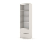 Bookcase MAJA 60 cm open, 2 drawers, cashmere