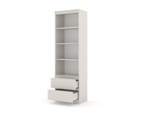 Bookcase MAJA 60 cm open, 2 drawers, cashmere