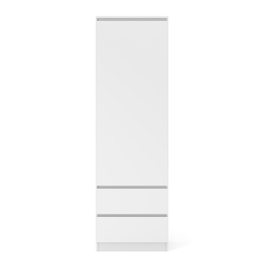Bookcase MAJA 60 cm with a door, 2 drawers, white mat Bookcase MAJA 60 cm with a door, 2 drawers, white mat