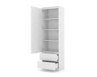 Bookcase MAJA 60 cm with a door, 2 drawers, white mat Bookcase MAJA 60 cm with a door, 2 drawers, white mat
