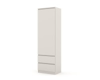 Bookcase MAJA 60 cm with a door, 2 drawers, cashmere Bookcase MAJA 60 cm with a door, 2 drawers, cashmere