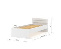Кровать MAJA 90x200 см с основанием, белый матовый