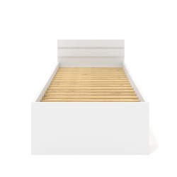 Bed MAJA 90x200 cm with slatted base, white mat