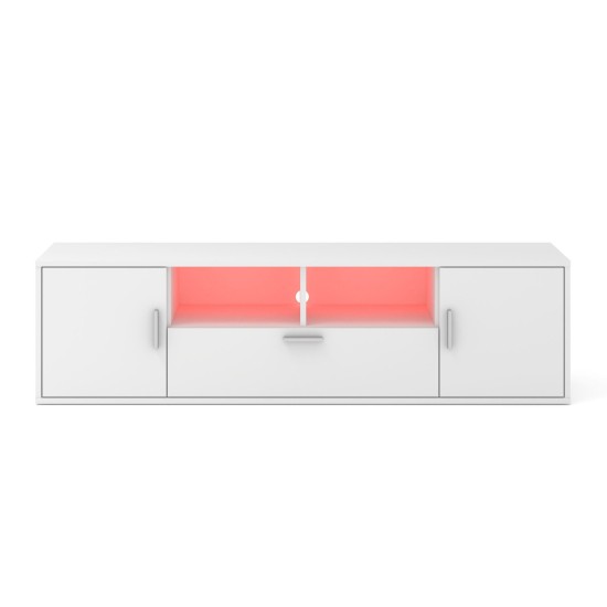 TV unit BLANCA 150 cm with RGB lighting, white mat