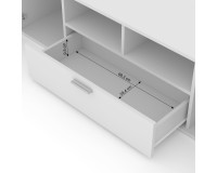 TV unit BLANCA 150 cm with RGB lighting, white mat