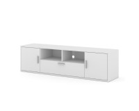 מזנון טלוויזיה BLANCA 150 עם תאורת RGB, לבן מט