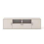 TV unit BLANCA 150 cm with RGB lighting, cashmere