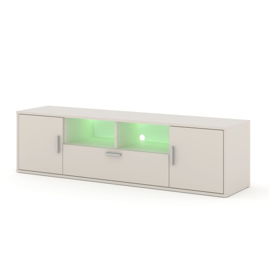 TV unit BLANCA 150 cm with RGB lighting, cashmere