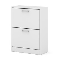 Shoe cabinet ADA 60 cm, 2 tilt compartments, white mat