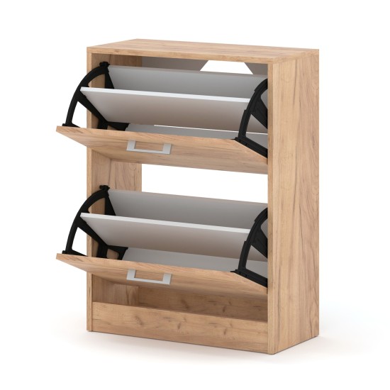 Shoe cabinet ADA 60 cm, 2 tilt compartments, golden craft oak Shoe cabinet ADA 60 cm, 2 tilt compartments, golden craft oak