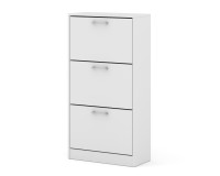 Shoe cabinet ADA 60 cm, 3 tilt compartments, white mat