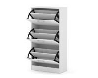 Shoe cabinet ADA 60 cm, 3 tilt compartments, white mat