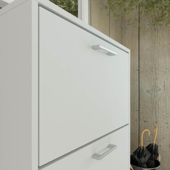 Shoe cabinet ADA 60 cm, 3 tilt compartments, white mat