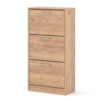 Shoe cabinet ADA 60 cm, 3 tilt compartments, golden craft oak