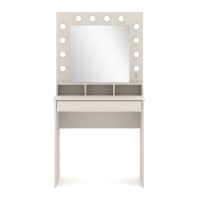 Dressing table BROADWAY 80 cm with lit mirror, cashmere