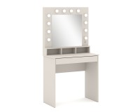 Dressing table BROADWAY 80 cm with lit mirror, cashmere