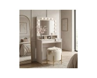 Dressing table BROADWAY 80 cm with lit mirror, cashmere