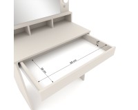 Dressing table BROADWAY 80 cm with lit mirror, cashmere