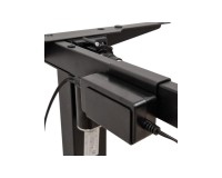 שולחן כתיבה BIMOTION 120 על 65 עם כוונון גובה, אלון ארטיזן, מסגרת שחורה