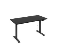 Desk BIMOTION 140 by 70 cm height adjustable, black matt, black frame Desk BIMOTION 140 by 70 cm height adjustable, black matt, black frame