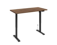 Desk BIMOTION 140 by 70 cm height adjustable, walnut, black frame