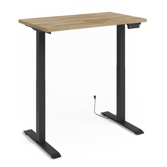 Desk BIM NATURAL 120 by 65 cm, oak veneer, black frame