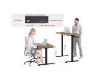 Desk BIM NATURAL 120 by 65 cm, oak veneer, black frame