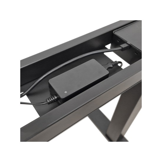 Desk BIM NATURAL 120 by 65 cm, oak veneer, black frame