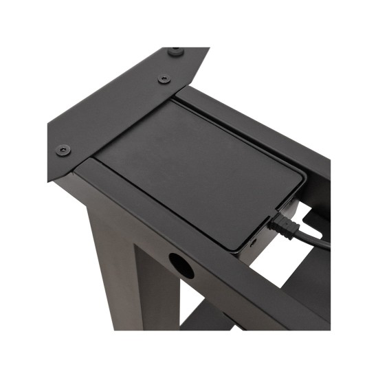 Desk BIM NATURAL 120 by 65 cm, oak veneer, black frame