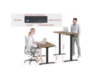 Стол письменный BIM NATURAL 140 на 70 см, дубовый шпон, чёрная рама