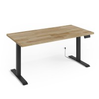 Стол письменный BIM NATURAL 160 на 80 см, дубовый шпон, чёрная рама