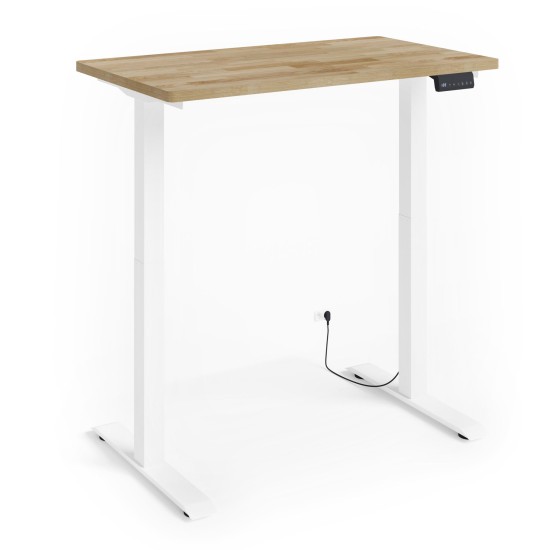 Desk BIM NATURAL 120 by 65 cm, oak veneer, white frame