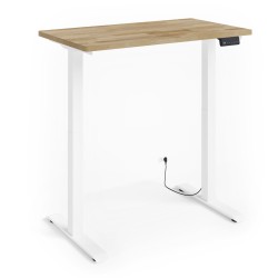 Desk BIM NATURAL 120 by 65 cm, oak veneer, white frame