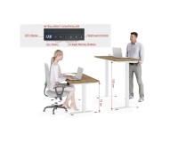 Стол письменный BIM NATURAL 140 на 70 см, дубовый шпон, белая рама