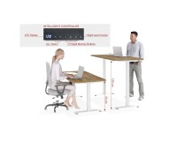 Desk BIM NATURAL 160 by 80 cm, oak veneer, white frame