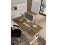Desk BIM NATURAL 160 by 80 cm, oak veneer, white frame