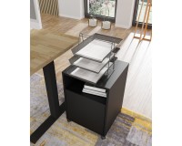 Mobile pedestal BIMOTION on castors, black matt