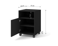 Mobile pedestal BIMOTION on castors, black matt