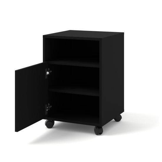 Mobile pedestal BIMOTION on castors, black matt