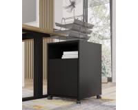 Mobile pedestal BIMOTION on castors, black matt