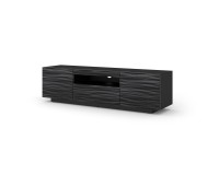 Тумба ТВ AURA 150 см, чёрная с объёмным рельефом Sahara