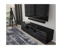 Тумба ТВ AURA 150 см, чёрная с объёмным рельефом Sahara
