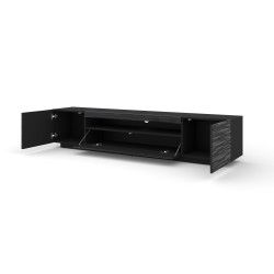 מזנון טלוויזיה AURA 200, שחור עם תבליט Sahara מזנון טלוויזיה AURA 200, שחור עם תבליט Sahara