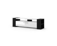 TV unit LIVIA 160 cm, black matt with white gloss TV unit LIVIA 160 cm, black matt with white gloss