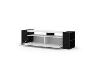 TV unit LIVIA 160 cm, black matt with white gloss TV unit LIVIA 160 cm, black matt with white gloss
